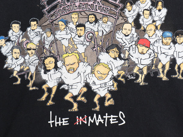 00s ★ メタリカ ツアー イラスト プリント Tシャツ メンズ L オールド 当時物 バンド ロック メタル リンキンパーク リンプビズキット 黒