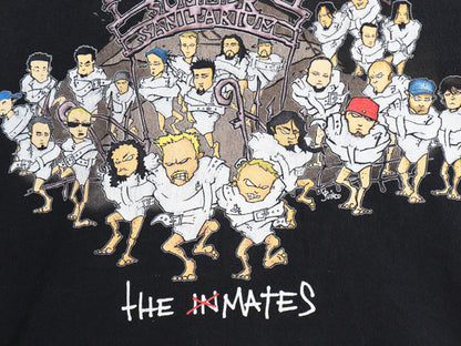 00s ★ メタリカ ツアー イラスト プリント Tシャツ メンズ L オールド 当時物 バンド ロック メタル リンキンパーク リンプビズキット 黒