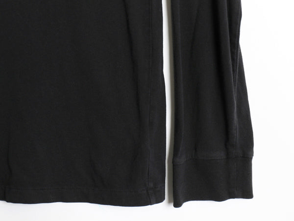 ポロ ラルフローレン 長袖 Tシャツ メンズ L ロンT ロングスリーブ コットン ワンポイント カットソー インナー シングルステッチ ブラック