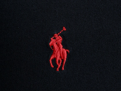 ポロ ラルフローレン 長袖 Tシャツ メンズ L ロンT ロングスリーブ コットン ワンポイント カットソー インナー シングルステッチ ブラック