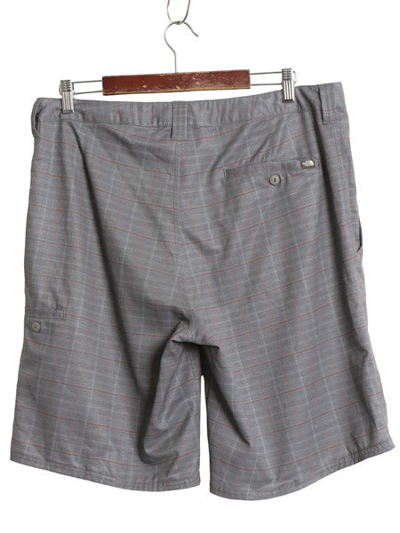 ノースフェイス チェック ショートパンツ メンズ 34 / 古着 アウトドア ストレッチ ナイロン ショーツ 短パン ハーフパンツ ボトムス 薄手 