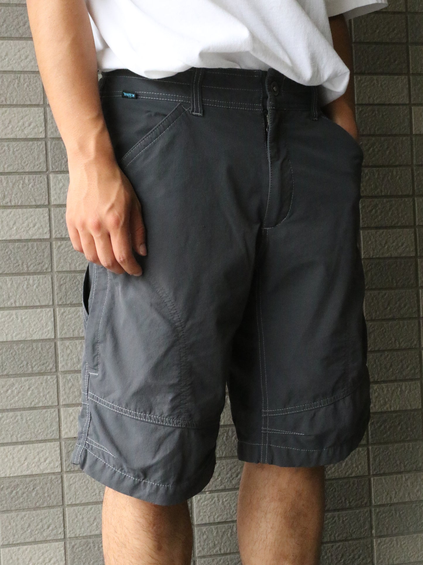 ☆ キュール クライミング ショーツ メンズ 32 / 古着 アウトドア トレッキング ワーク ストレッチ ナイロン ショートパンツ テック 膝下