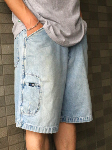 00s ☆ リーバイス L2 デニム ショートパンツ メンズ 34 / オールド Y2K テック ショーツ ジーパン ジーンズ バギー ルーズ 短パン ブルー