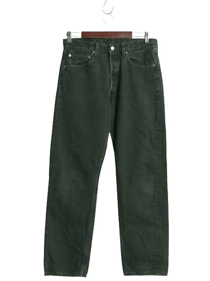 90s USA製 ★ リーバイス 501 カラー デニム パンツ メンズ 31 30 / 古着 オールド ジーパン ジーンズ ストレート ボタンフライ 赤タブ 緑