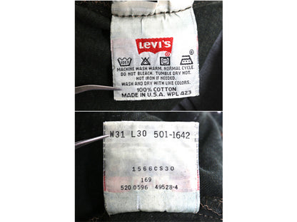 90s USA製 ★ リーバイス 501 カラー デニム パンツ メンズ 31 30 / 古着 オールド ジーパン ジーンズ ストレート ボタンフライ 赤タブ 緑