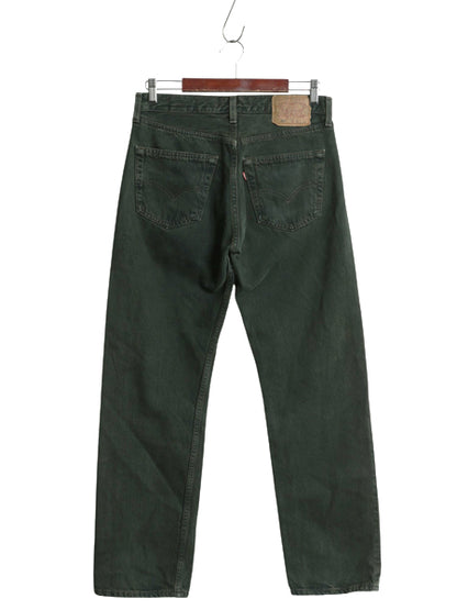 90s USA製 ★ リーバイス 501 カラー デニム パンツ メンズ 31 30 / 古着 オールド ジーパン ジーンズ ストレート ボタンフライ 赤タブ 緑