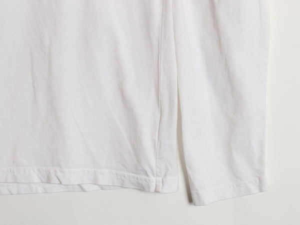 ポロ ラルフローレン フード付き 長袖 Tシャツ メンズ Ｍ / コットン ロンT フード パーカー プルオーバー ワンポイント ポニー 白 無地　