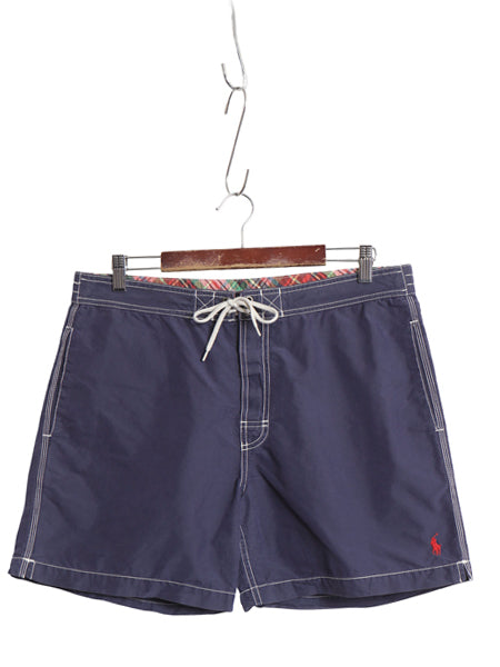 90s ポロ ラルフローレン ショートパンツ メンズ M / オールド コットン ナイロン スイム ショーツ 水陸両用 短パン 海パン インナー付き