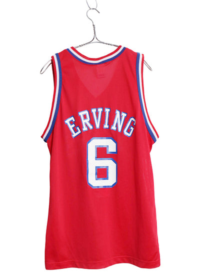 90s USA製 セブンティ シクサーズ メッシュ タンクトップ メンズ M 程 古着 オールド NBA チャンピオン ユニフォーム バスケ ゲームシャツ