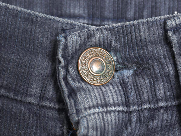 70s USA製 リーバイス 519 コーデュロイ パンツ メンズ 30 34 ヴィンテージ スリム ストレート 細畝 コーズ ボトムス スラックス 42 TALON