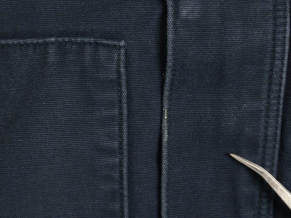 US企画 カーハート モックネック ダック ベスト メンズ M / 古着 FR シリーズ 裏 ボア パイル フリース ライナー ワーク 前開き 重ね着 紺