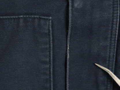 US企画 カーハート モックネック ダック ベスト メンズ M / 古着 FR シリーズ 裏 ボア パイル フリース ライナー ワーク 前開き 重ね着 紺