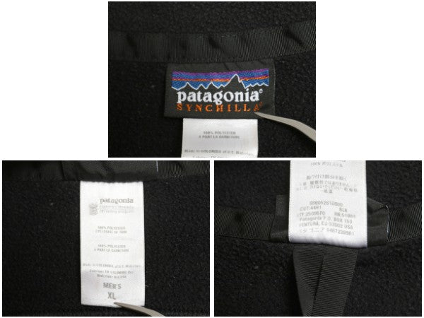 パタゴニア シンプル シンチラ ジャケット メンズ XL / 古着 10年製 アウトドア フリース ブルゾン ジャンパー フルジップ 大きいサイズ 黒