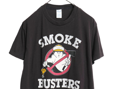 80s USA製 ムービー パロディー イラスト プリント Tシャツ メンズ XL / ヴィンテージ キャラクター グラフィック シングルステッチ 黒