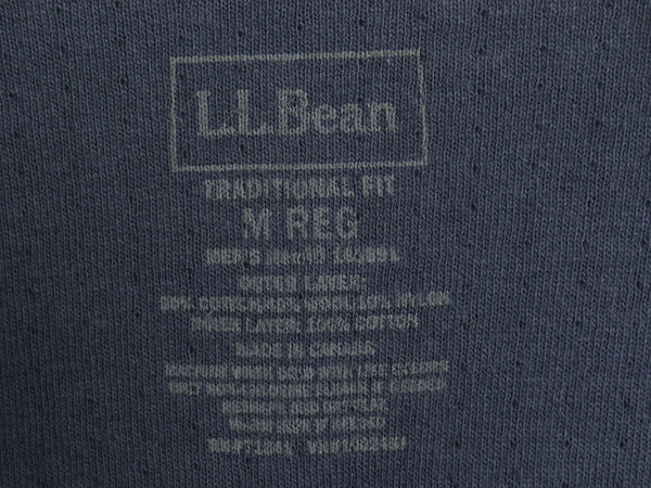 エルエルビーン ヘンリーネック 長袖 Tシャツ メンズ M / ロンT アンダーシャツ ロングスリーブ ロングTシャツ カットソー 2レイヤー 厚手