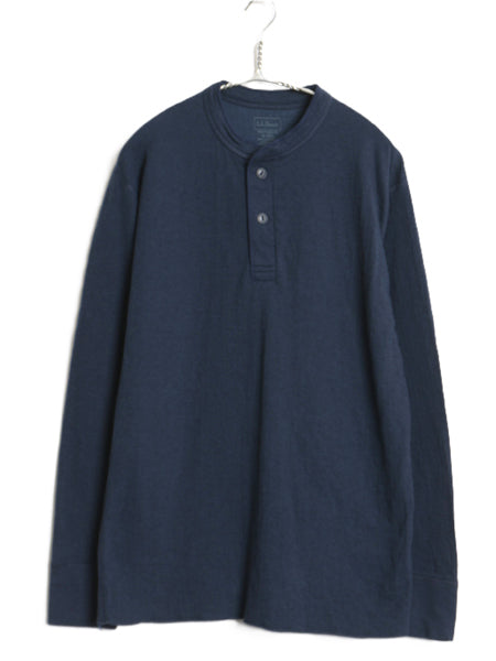 エルエルビーン ヘンリーネック 長袖 Tシャツ メンズ M / ロンT アンダーシャツ ロングスリーブ ロングTシャツ カットソー 2レイヤー 厚手