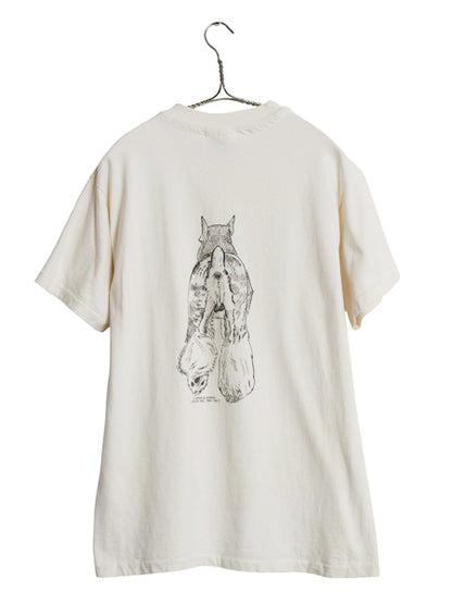 90s USA製 ドッグ イラスト 両面 プリント Tシャツ メンズ レディース M 古着 オールド アニマル アート キャラクター シングルステッチ 犬
