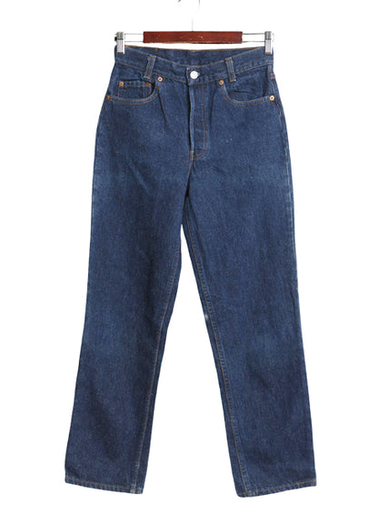 80s USA製 リーバイス 701 デニム パンツ レディース 29 31 S 程/ 古着 ヴィンテージ ジーンズ ジーパン ストレート 501 ボタンフライ 濃紺