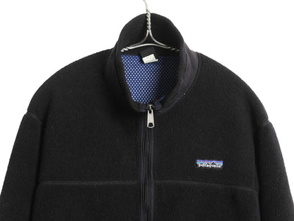 90s USA製 ★ パタゴニア パーシャル エクリプス ジャケット メンズ S 古着 97年製 オールド アウトドア フリース ブルゾン ストレッチ 黒