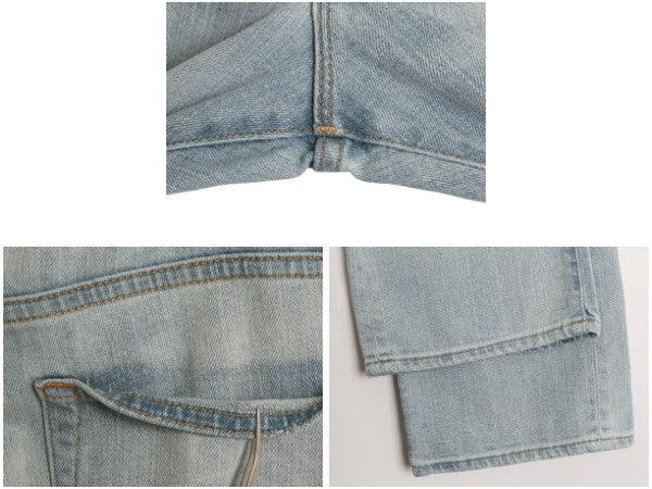ポロ ラルフローレン デニム パンツ メンズ 38 30 / 古着 ヴィンテージ モデル ジーンズ ジーパン スリム ストレート 革パッチ ヒゲ アタリ