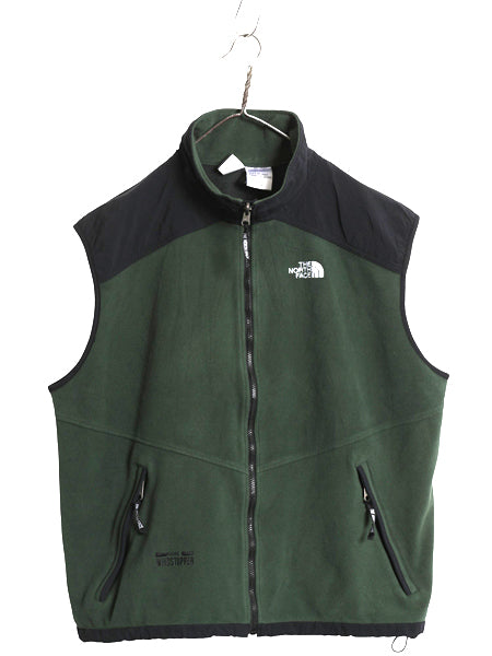 ノースフェイス フリース ベスト メンズ XXL 古着 GORE WINDSTOPPER 重ね着 前開き フルジップ フリース ナイロン ハイネック 大きいサイズ