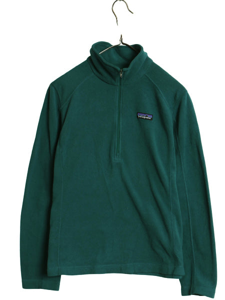 パタゴニア マイクロD ハーフジップ フリース プルオーバー レディース S / 15年製 トップス ロンT 長袖Tシャツ ハイネック アウトドア 緑