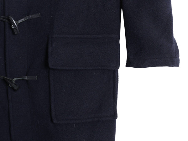 イギリス製 バーバリー ロンドン ダッフル コート レディース S ハーフコート ロング メルトン ウール ブラックウォッチ チェック ライナー