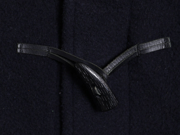 イギリス製 バーバリー ロンドン ダッフル コート レディース S ハーフコート ロング メルトン ウール ブラックウォッチ チェック ライナー