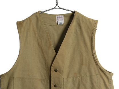 80s USA製 ★ フィルソン コットン ダック クルーザー ベスト 42 メンズ L 程/ 古着 ヴィンテージ ドライ ティンクロス ワーク アウトドア