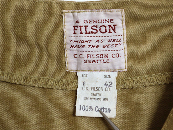 80s USA製 ★ フィルソン コットン ダック クルーザー ベスト 42 メンズ L 程/ 古着 ヴィンテージ ドライ ティンクロス ワーク アウトドア
