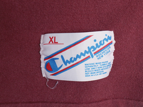 80s USA製 ★ チャンピオン フットボール Tシャツ メンズ XL / ヴィンテージ シングルステッチ 無地 コットン 半袖 ヘビーウェイト エンジ