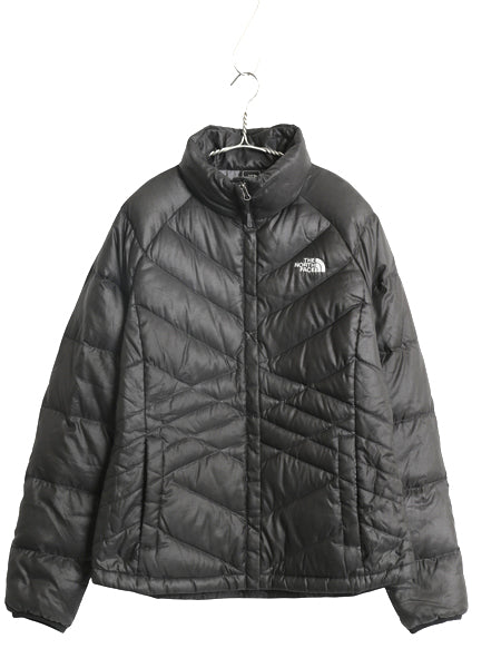 US企画 ノースフェイス ナイロン ダウン ジャケット レディース M / アウトドア 550 フィル ハイネック ブルゾン フルジップ キルティング