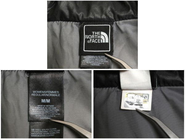 US企画 ノースフェイス ナイロン ダウン ジャケット レディース M / アウトドア 550 フィル ハイネック ブルゾン フルジップ キルティング