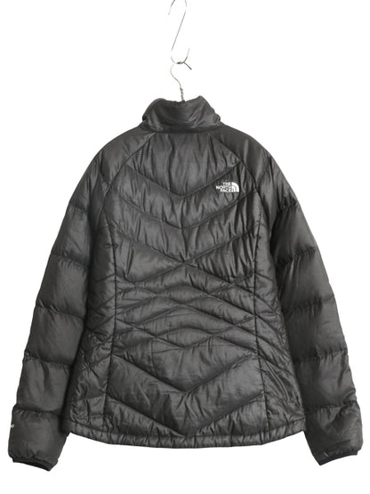 US企画 ノースフェイス ナイロン ダウン ジャケット レディース M / アウトドア 550 フィル ハイネック ブルゾン フルジップ キルティング