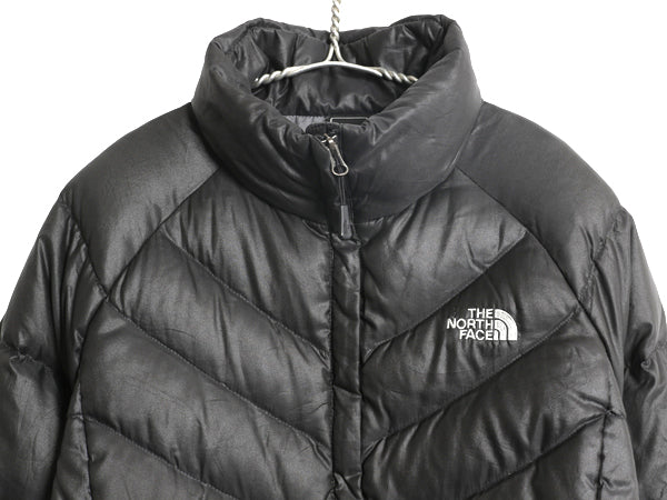 US企画 ノースフェイス ナイロン ダウン ジャケット レディース M / アウトドア 550 フィル ハイネック ブルゾン フルジップ キルティング
