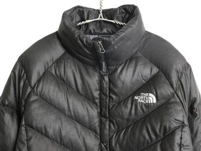 US企画 ノースフェイス ナイロン ダウン ジャケット レディース M / アウトドア 550 フィル ハイネック ブルゾン フルジップ キルティング