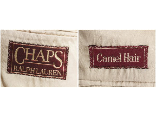80s USA製 チャップス ラルフローレン テーラード ジャケット メンズ XL 程 古着 オールド ポロ キャメル ヘアー ブレザー 大きいサイズ 茶