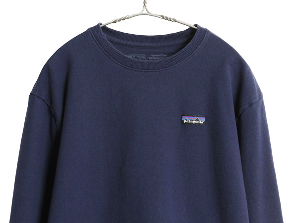 パタゴニア ワンポイント クルーネック スウェット メンズ XL / 18年製 アウトドア トレーナー 裏起毛 ストレッチ ネイビー 大きいサイズ