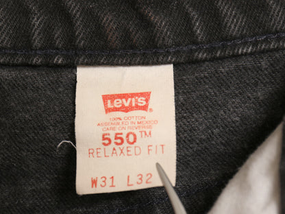 90s リーバイス 550 ブラック デニム パンツ メンズ 31 32 / オールド リラックス フィット テーパード ジーンズ ジーパン 黒 オレンジタブ