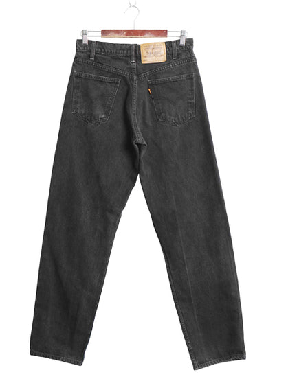 90s リーバイス 550 ブラック デニム パンツ メンズ 31 32 / オールド リラックス フィット テーパード ジーンズ ジーパン 黒 オレンジタブ