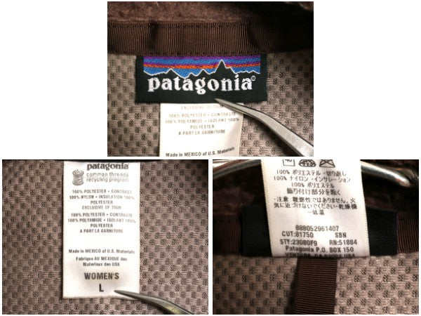 パタゴニア レトロX フリース ベスト レディース L / 09年製 フルジップ アウトドア パイル 重ね着 前開き ハイネック 廃盤 ボア ブラウン