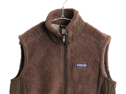 パタゴニア レトロX フリース ベスト レディース L / 09年製 フルジップ アウトドア パイル 重ね着 前開き ハイネック 廃盤 ボア ブラウン