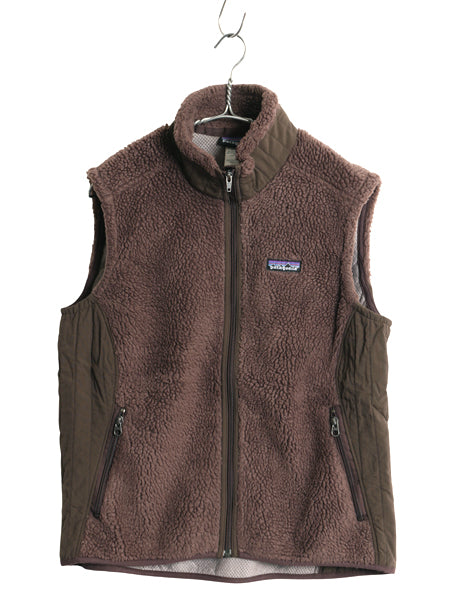 パタゴニア レトロX フリース ベスト レディース L / 09年製 フルジップ アウトドア パイル 重ね着 前開き ハイネック 廃盤 ボア ブラウン