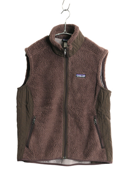 パタゴニア レトロX フリース ベスト レディース L / 09年製 フルジップ アウトドア パイル 重ね着 前開き ハイネック 廃盤 ボア ブラウン