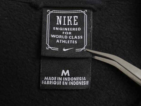 ナイキ スウェット スタジャン メンズ M / ヘビーウェイト トレーナー ジャケット ブルゾン ジャンパー スウッシュ 裏起毛 ツートン 黒 灰