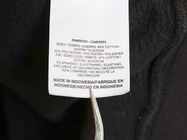 ナイキ スウェット スタジャン メンズ M / ヘビーウェイト トレーナー ジャケット ブルゾン ジャンパー スウッシュ 裏起毛 ツートン 黒 灰