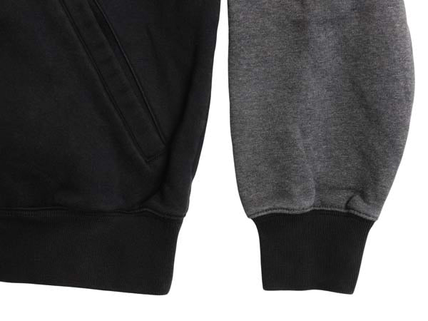 ナイキ スウェット スタジャン メンズ M / ヘビーウェイト トレーナー ジャケット ブルゾン ジャンパー スウッシュ 裏起毛 ツートン 黒 灰