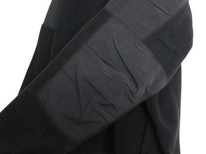 90s ノースフェイス GORE WINDSTOPPER フリース ナイロン 切替 ジャケット メンズ M / オールド アウトドア ハイネック フルジップ 黒 防風