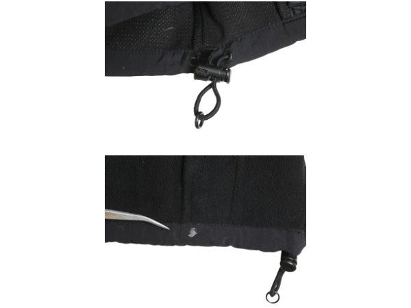 90s ノースフェイス GORE WINDSTOPPER フリース ナイロン 切替 ジャケット メンズ M / オールド アウトドア ハイネック フルジップ 黒 防風