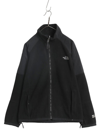 90s ノースフェイス GORE WINDSTOPPER フリース ナイロン 切替 ジャケット メンズ M / オールド アウトドア ハイネック フルジップ 黒 防風